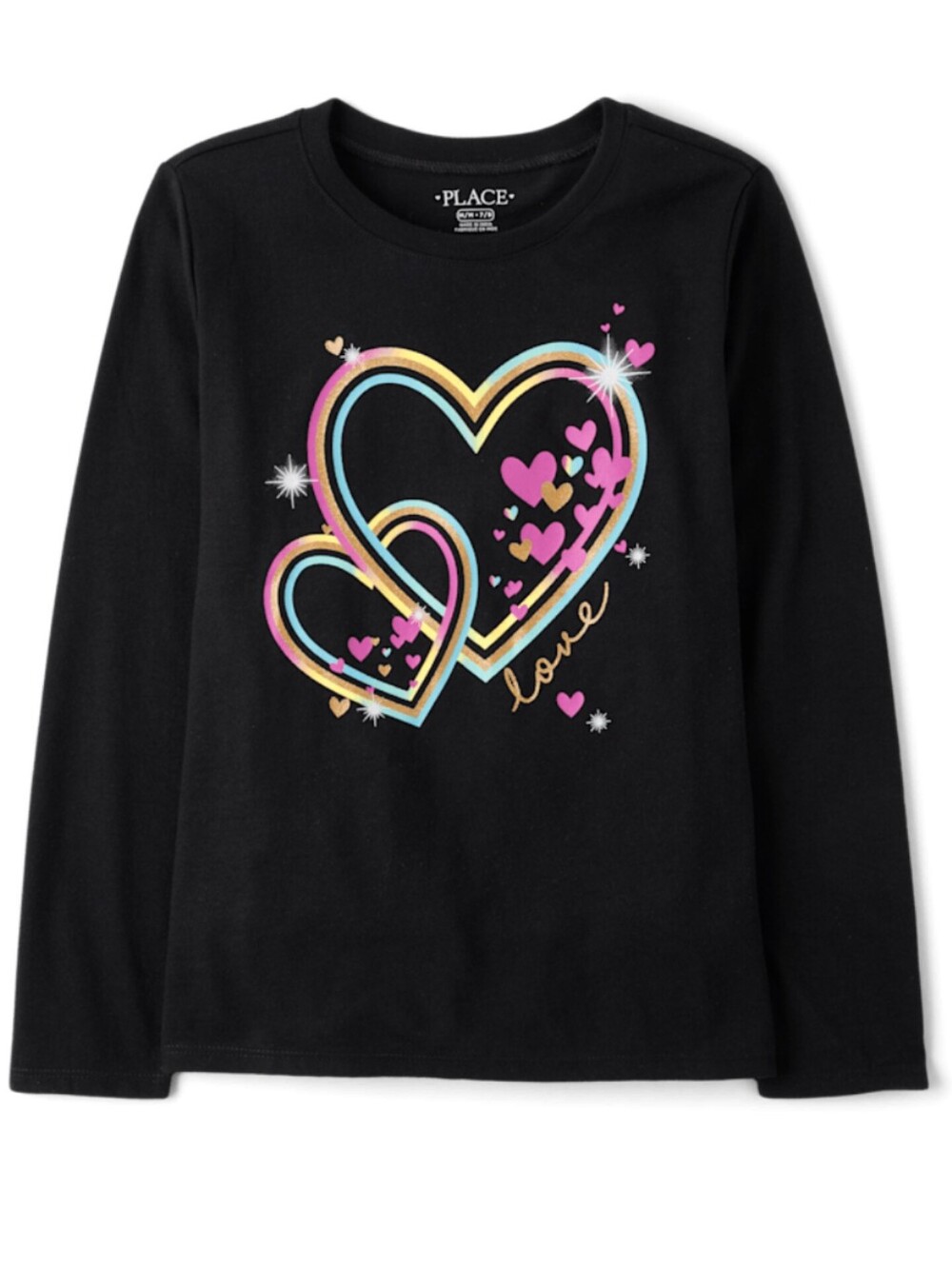 5 for $25 | The Children's Place Baby Neon Hearts Graphic Long Sleeve Tee